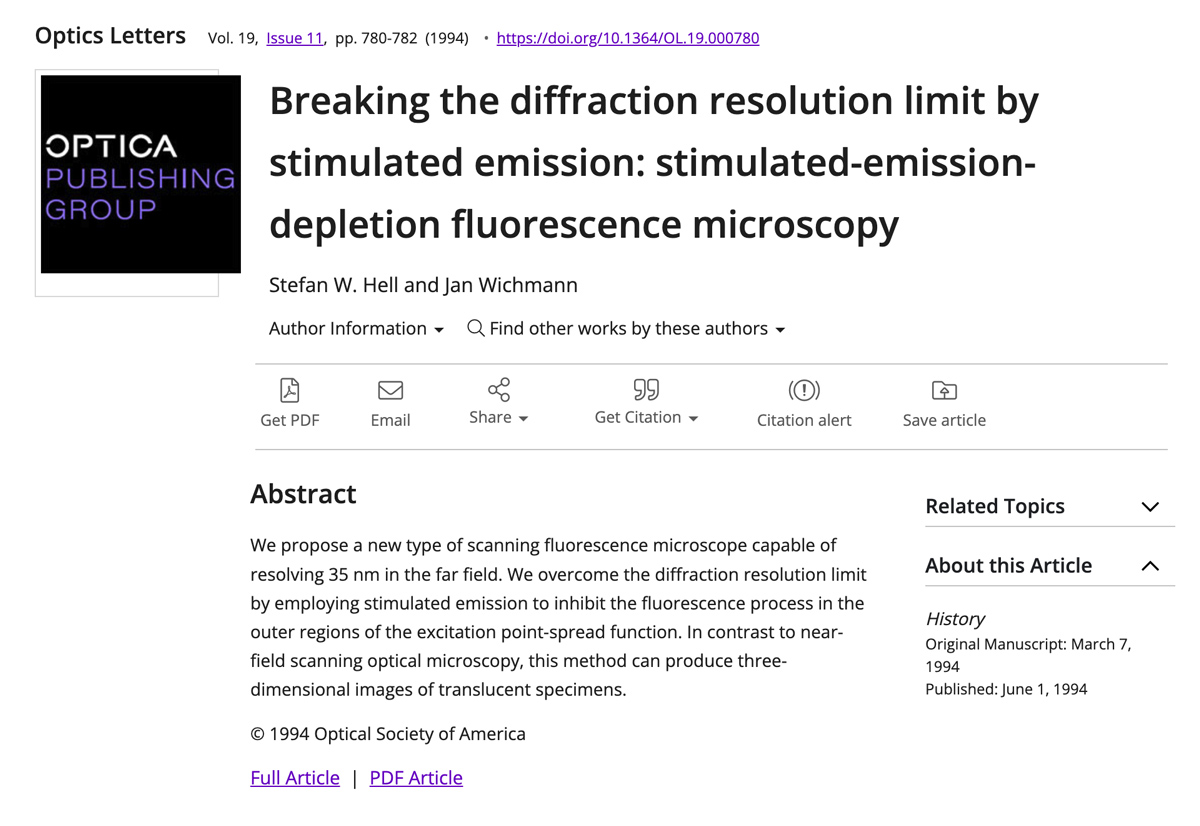 1994年 Optics Letters 原文截图